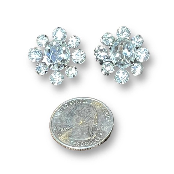 Coro Vintage Silver Tone Rhinestone Signed Brooch Scatter Pin Pair - Picture 4 of 6